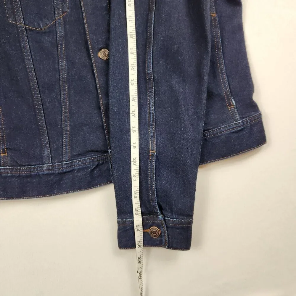 Banana Republic Denim Trucker Jacket Mens S Heritage Cotton Indigo Dark Wash